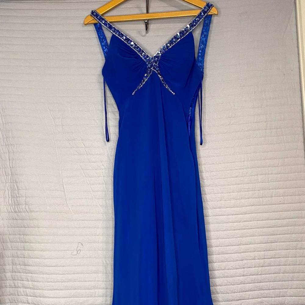 Women's Long Royal Blue Dress